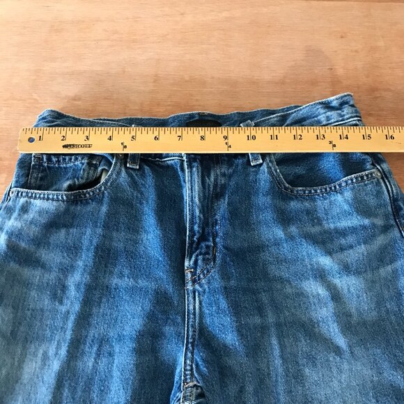 Uniqlo Relaxed Tapered Jeans Men 26x24 Blue Kaihara Fabric Stretch Preppy 18162 - Picture 11 of 14